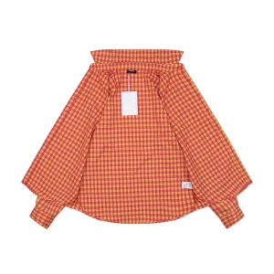 We11done Oversized Check Logo Patch Shirt Lining