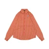 We11done Oversized Check Logo Patch Shirt