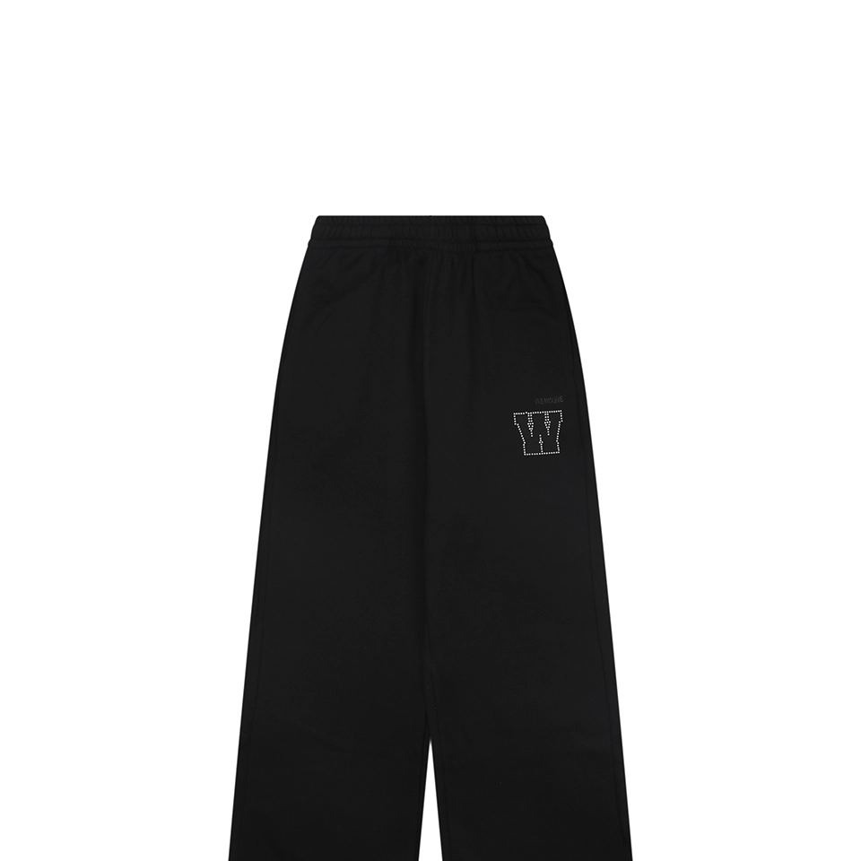 We11done Pearl M Logo Printed Wide Leg Pants