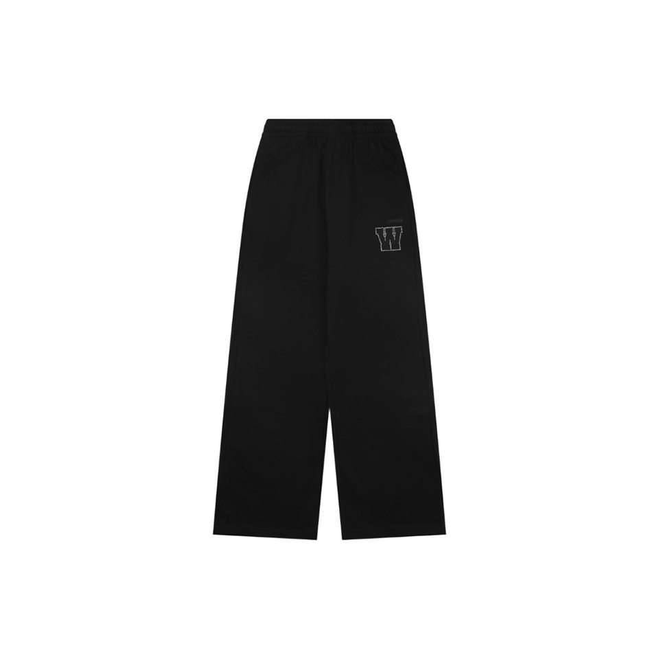 We11done Pearl M Logo Printed Wide Leg Pants Front view