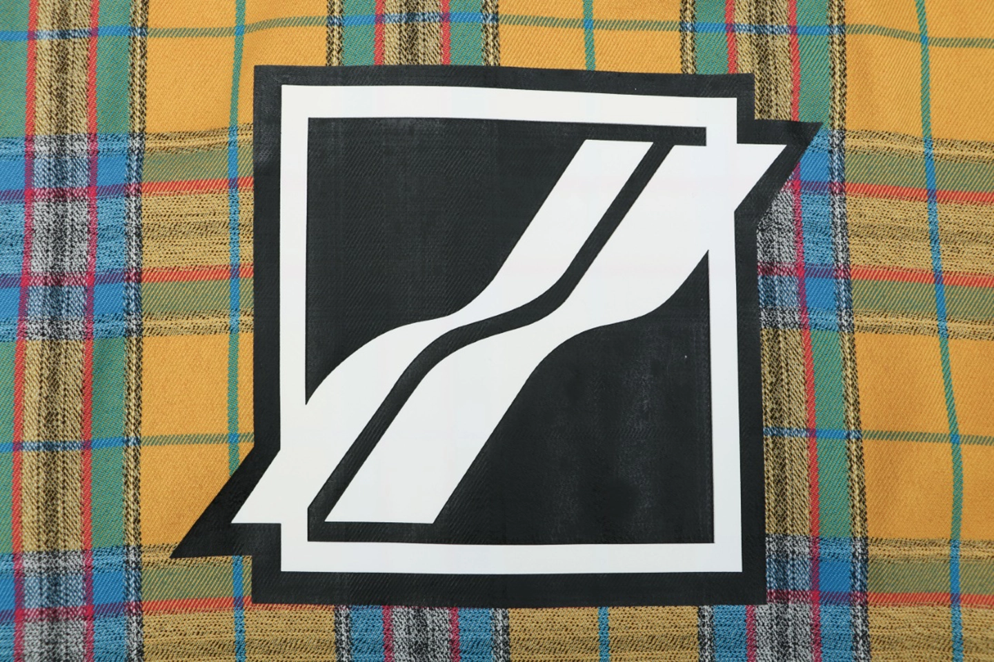 We11done Plaid Logo Patch Shirt Brand
