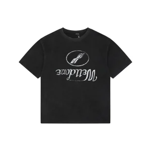 We11done Reversed Slogan Graphic Print T-Shirt Front view
