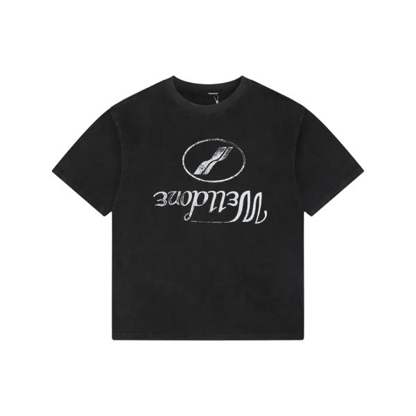 We11done Reversed Slogan Graphic Print T-Shirt Front view