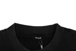 We11done Reversed Slogan Graphic Print T-Shirt Collar