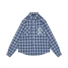 We11done Stacked Logo Plaid Shirt