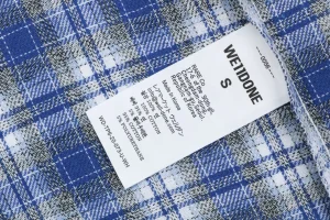 We11done Stacked Logo Plaid Shirt Wash label