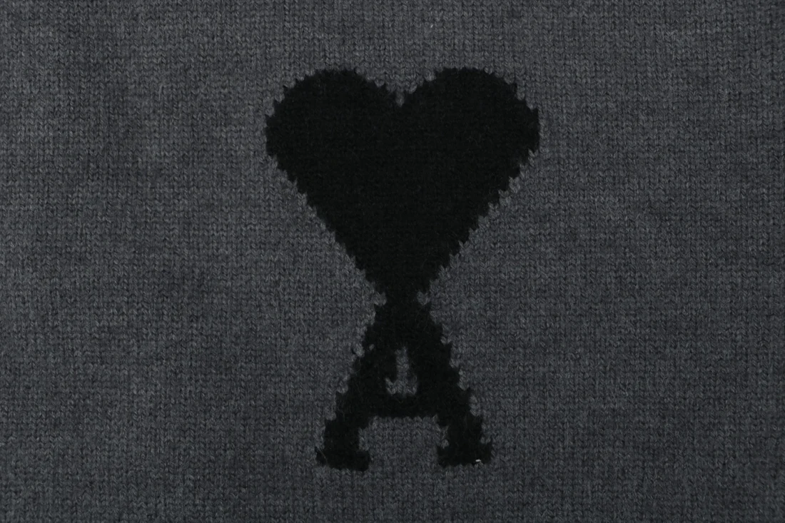 AMI Paris Ami de Coeur Intarsia Oversized Crewneck Sweater Brand