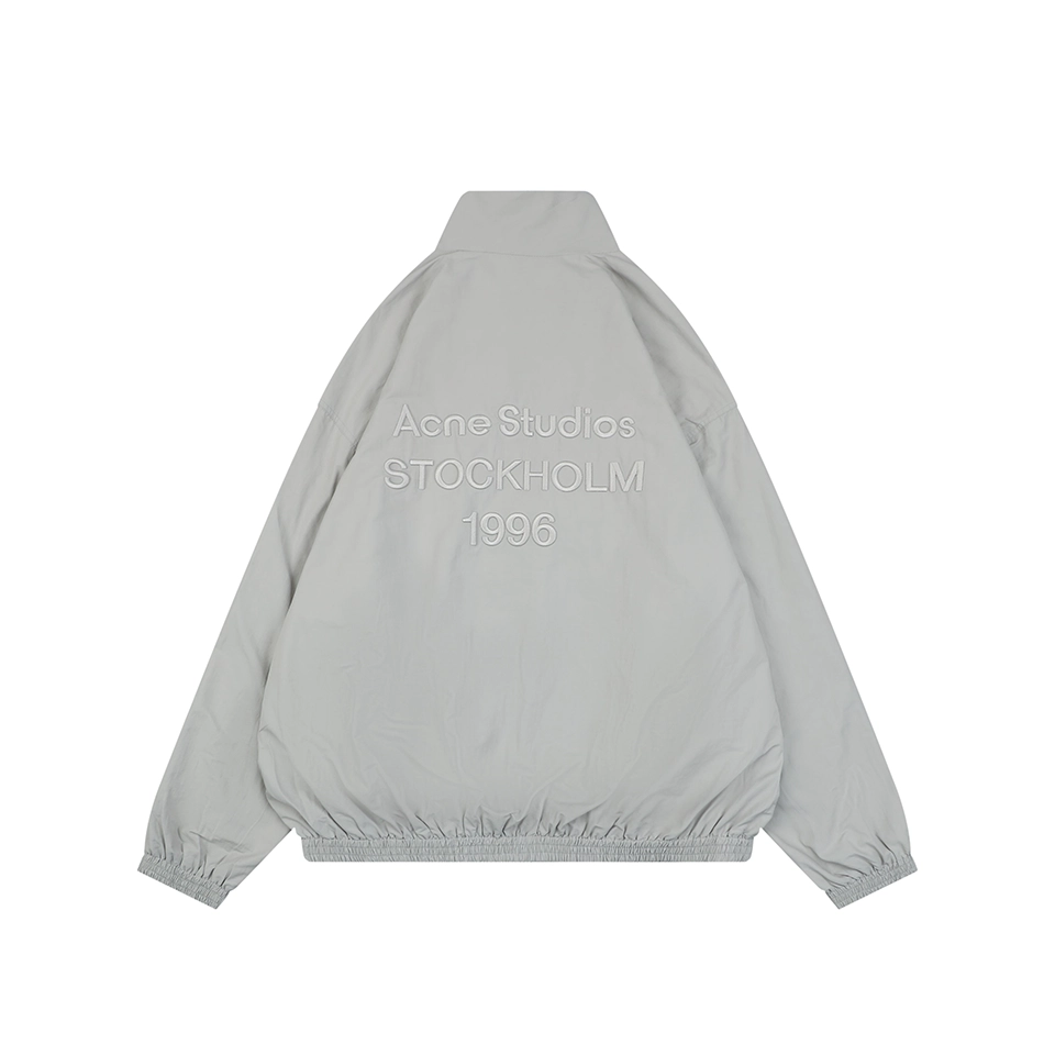 Acne Studios 1996 Embroidered Oversized Track Jacket Grey Back view