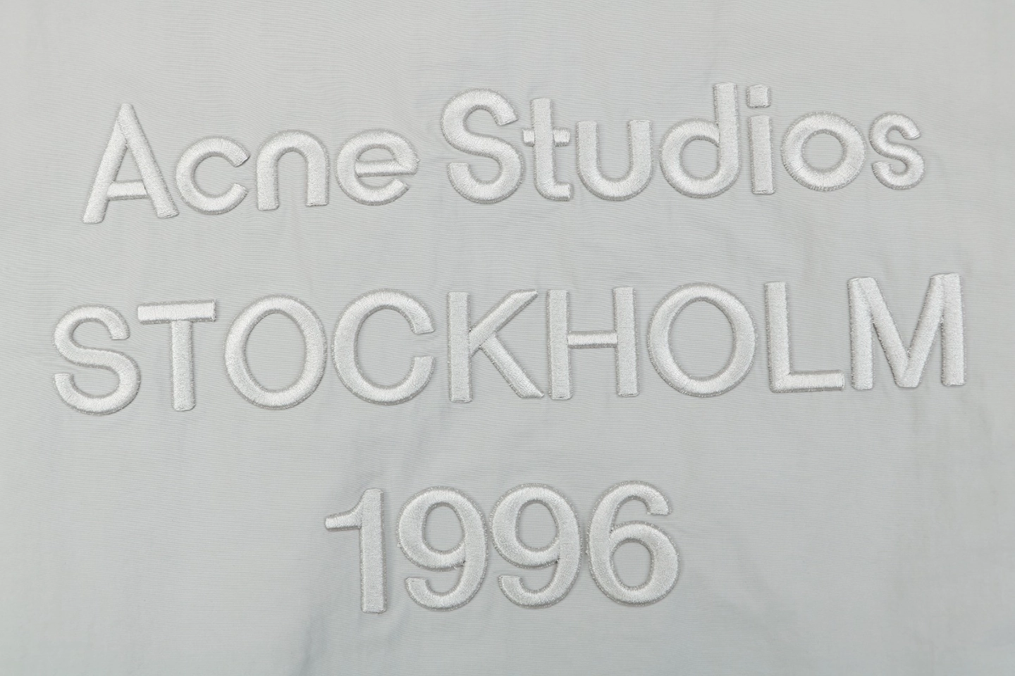 Acne Studios 1996 Embroidered Oversized Track Jacket Grey Back Brand