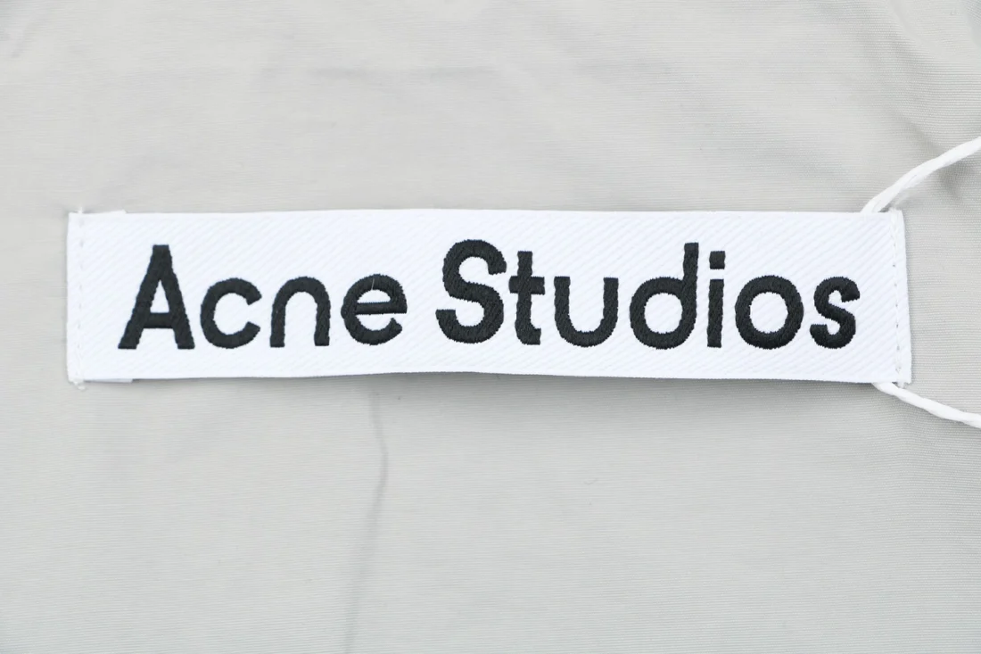 Acne Studios 1996 Embroidered Oversized Track Jacket Grey Brand label