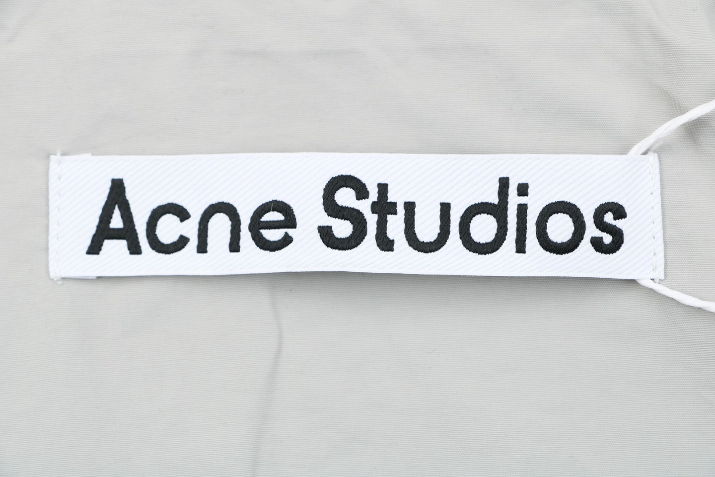 Acne Studios 1996 Embroidered Oversized Track Jacket Grey Brand label