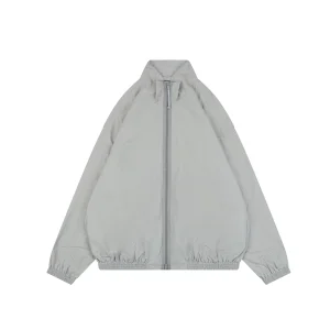 Acne Studios 1996 Embroidered Oversized Track Jacket Grey Front view