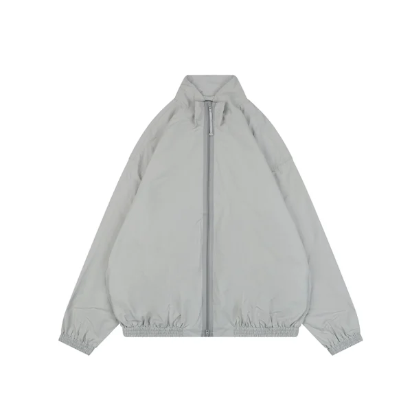 Acne Studios 1996 Embroidered Oversized Track Jacket Grey Front view
