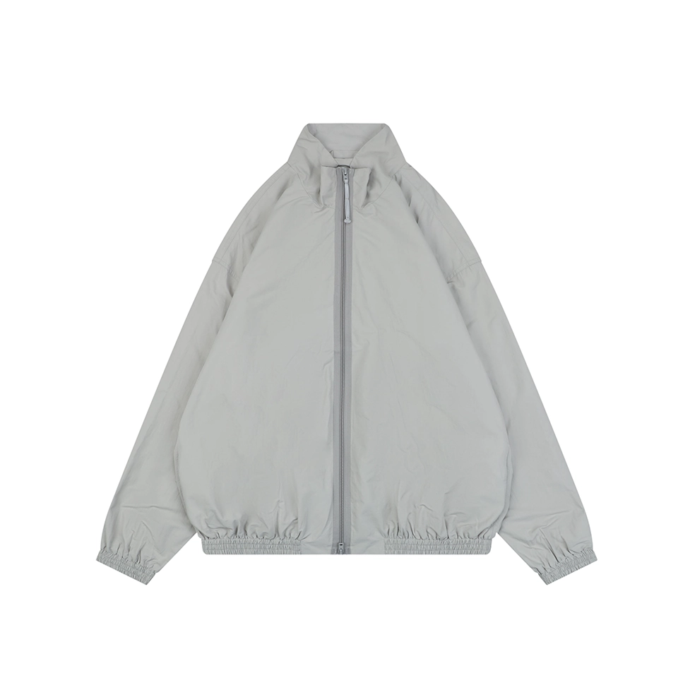 Acne Studios 1996 Embroidered Oversized Track Jacket Grey Front view
