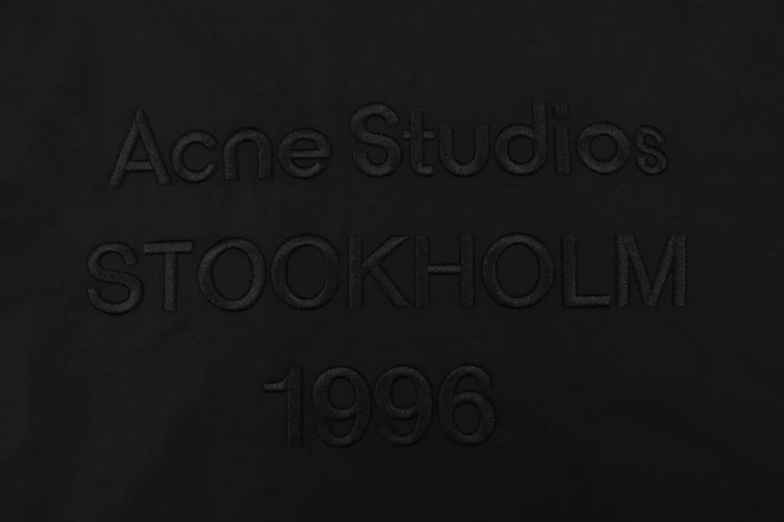 Acne Studios 1996 Embroidered Oversized Track Jacket Black Brand