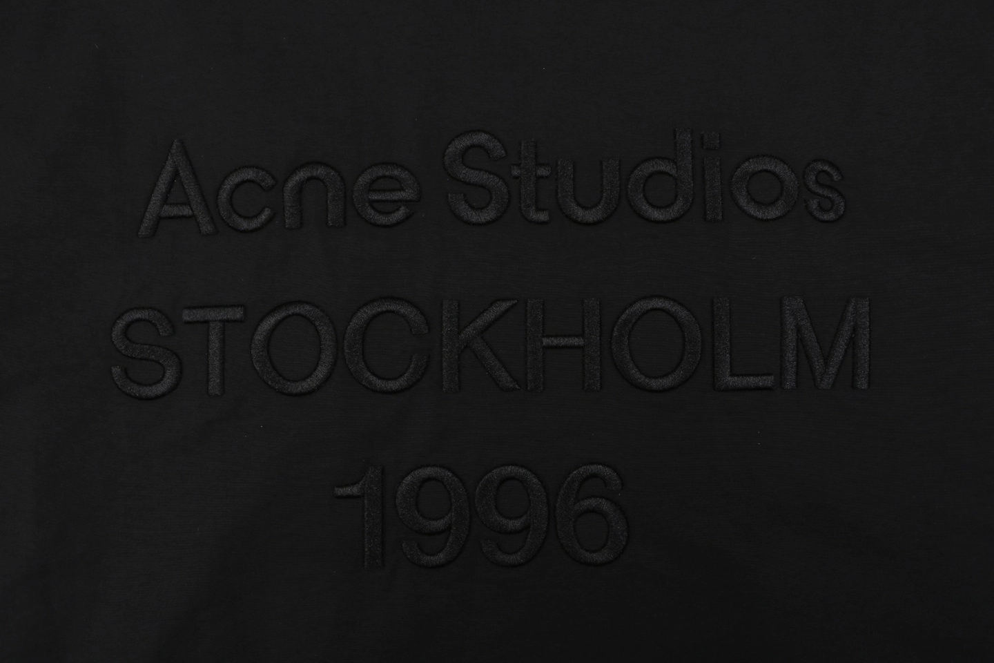 Acne Studios 1996 Embroidered Oversized Track Jacket Black Brand