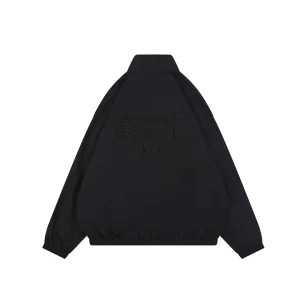 Acne Studios 1996 Embroidered Oversized Track Jacket Black Back view
