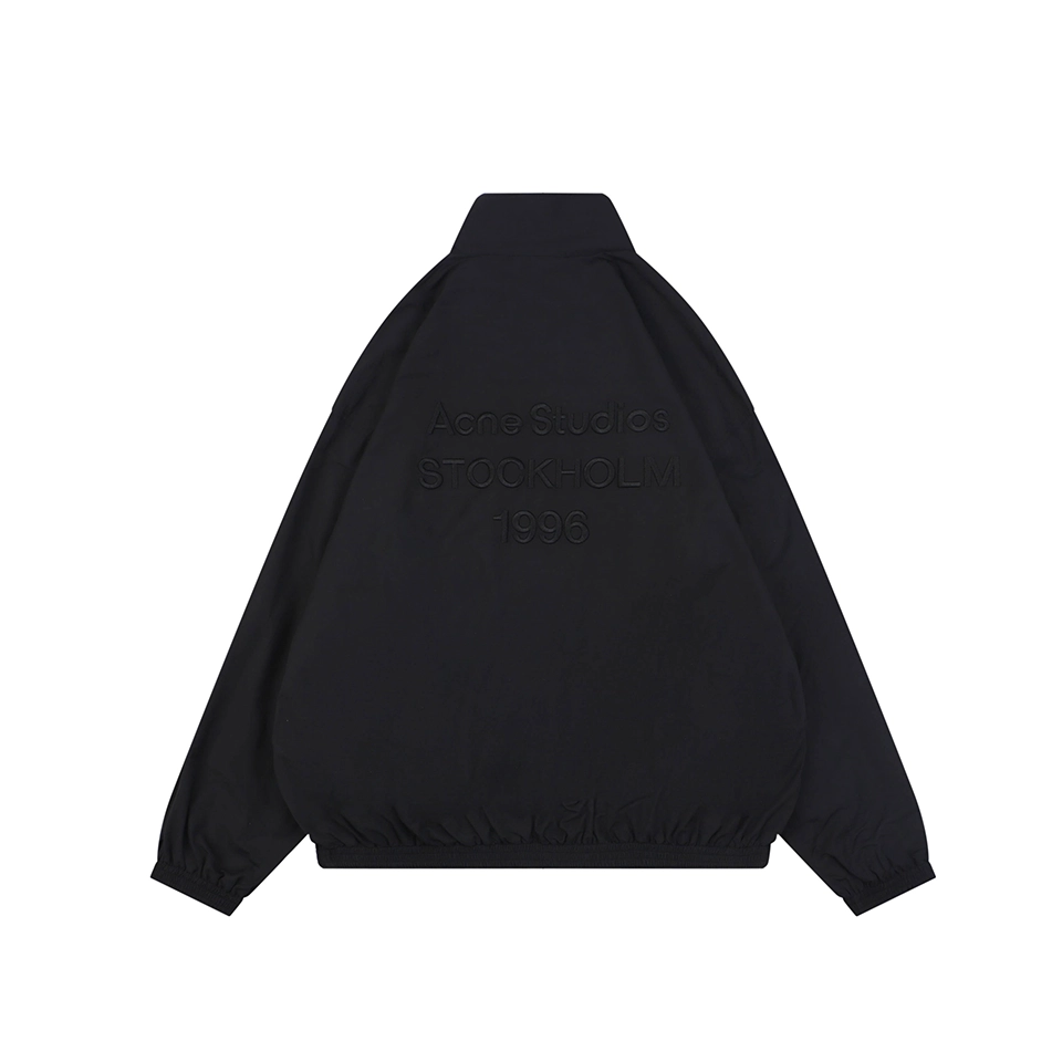 Acne Studios 1996 Embroidered Oversized Track Jacket Black Back view