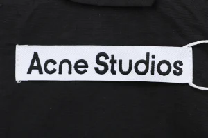 Acne Studios 1996 Embroidered Oversized Track Jacket Black Brand label