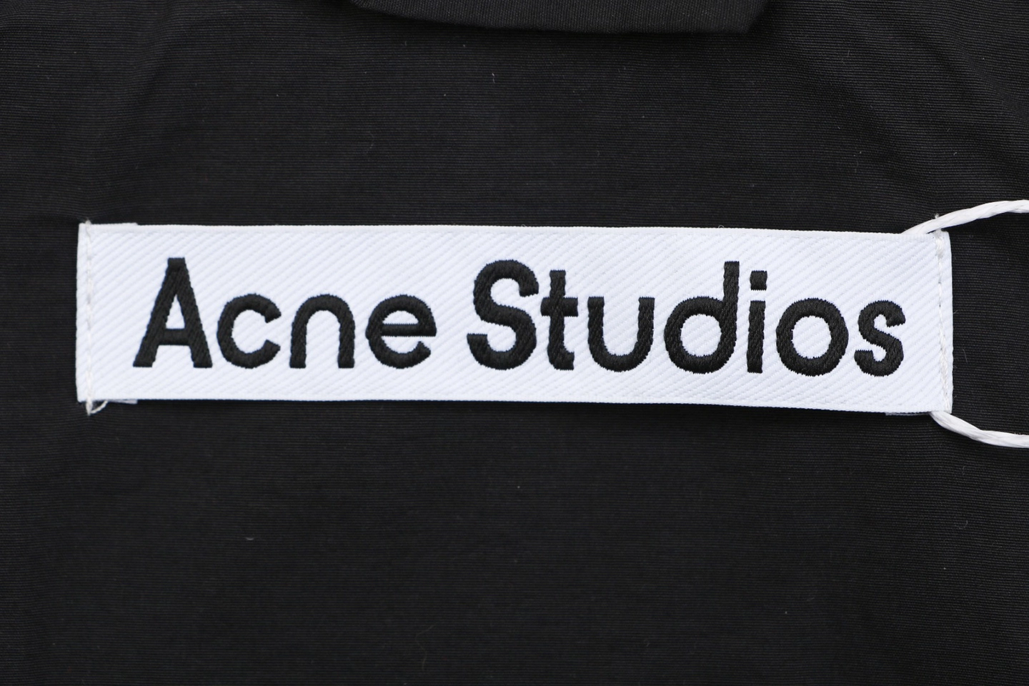 Acne Studios 1996 Embroidered Oversized Track Jacket Black Brand label