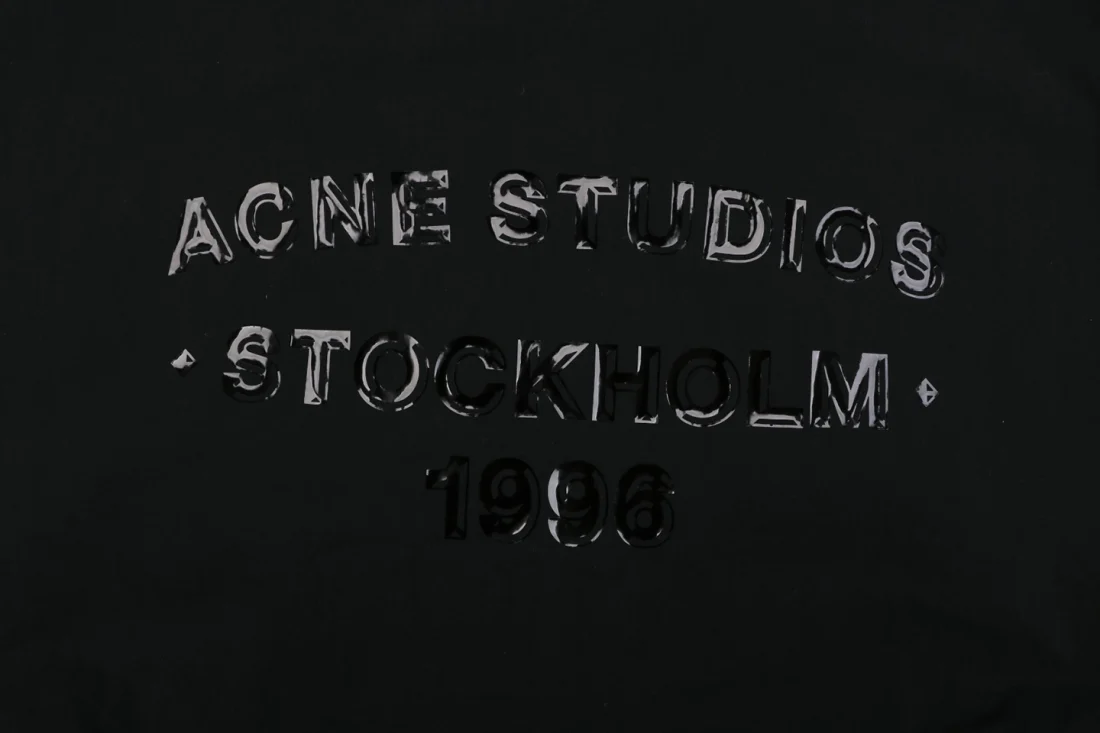 Acne Studios 1996 Shadow Logo Contrast Stitch Hooded Jacket Brand label