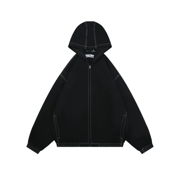 Acne Studios 1996 Shadow Logo Contrast Stitch Hooded Jacket Front view