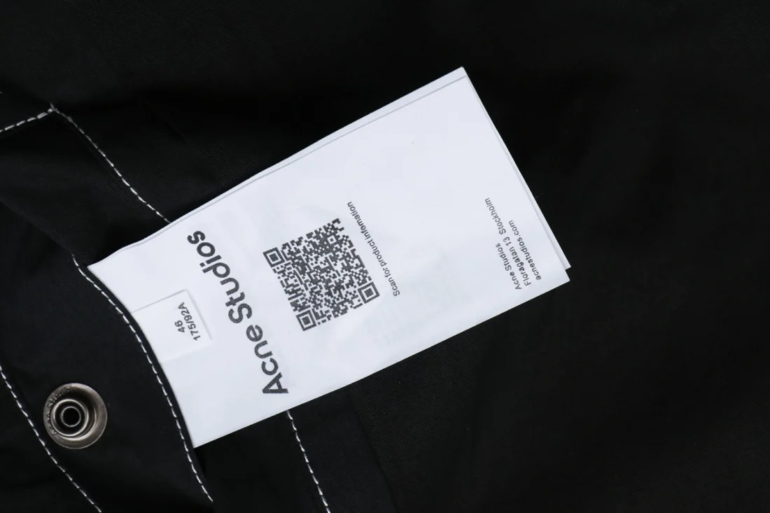 Acne Studios 1996 Shadow Logo Contrast Stitch Hooded Jacket Wash label