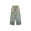 Acne Studios Lace & Pearl Trompe-L’Oeil Print Wide-Leg Jeans