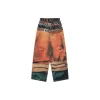 Acne Studios Multi-Belt Trompe-L’Oeil Print Wide-Leg Jeans