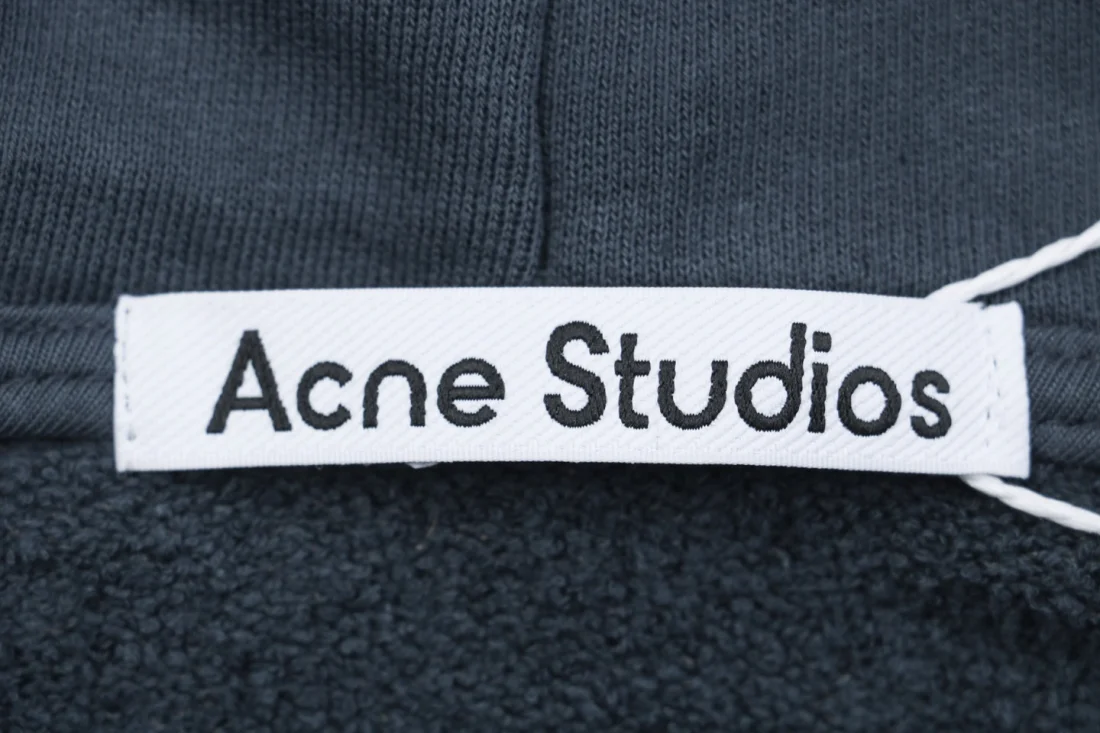 Acne Studios Stockholm 1996 Distressed Logo Hoodie Brand label