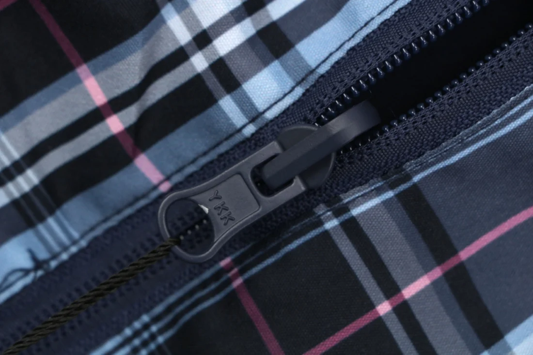 Adidas Originals Reversible Plaid Track Jacket Navy Zipper puller