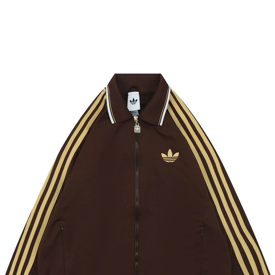Adidas Originals Trefoil 3-Stripes Colorblock Track Jacket Brown