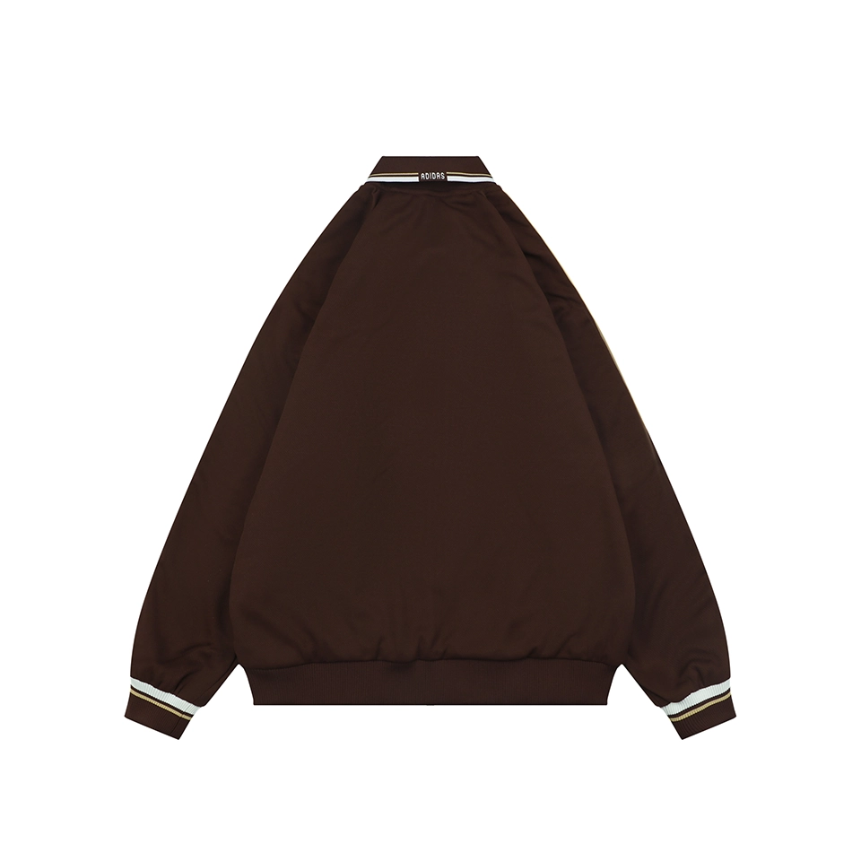Adidas Originals Trefoil 3-Stripes Colorblock Track Jacket Brown Back view