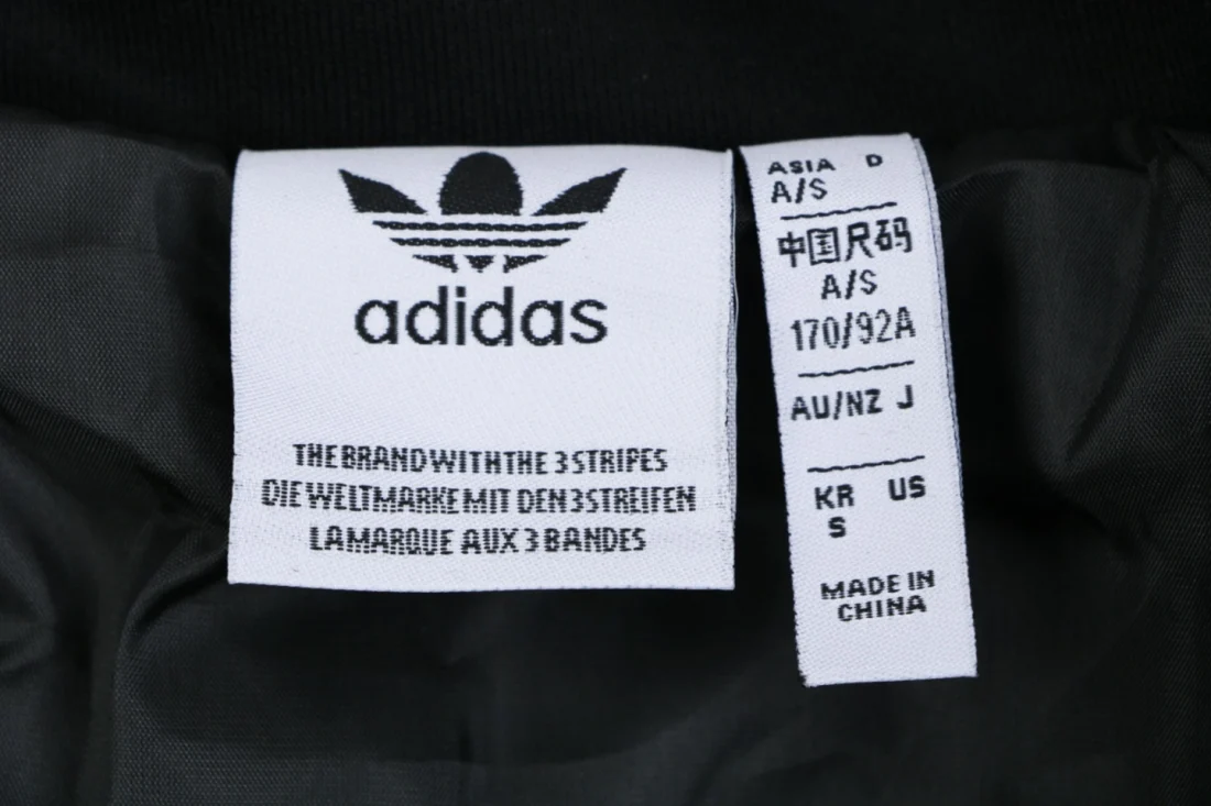 Adidas Originals Trefoil 3-Stripes High Neck Track Jacket Black Brand label