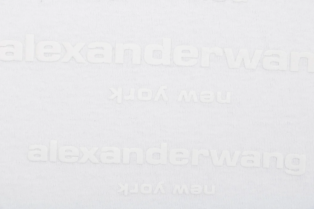 Alexander Wang Graduated Logo Print Washed T-Shirt White Brand