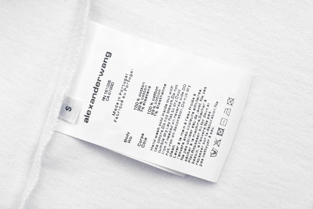 Alexander Wang Graduated Logo Print Washed T-Shirt White Wash label