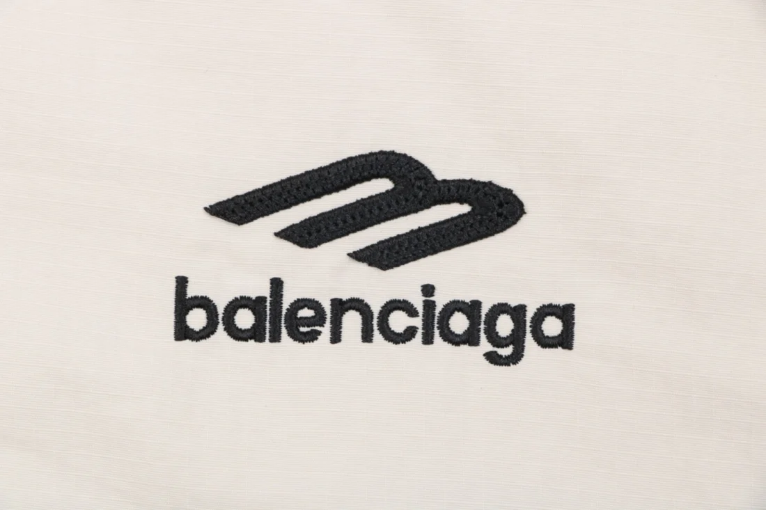 Balenciaga 3B Logo Embroidered Hooded Jacket Khaki Brand
