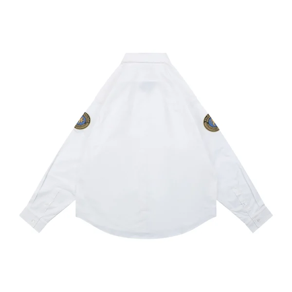 Balenciaga Double Lion Crest Embroidered Oversized Shirt Back view