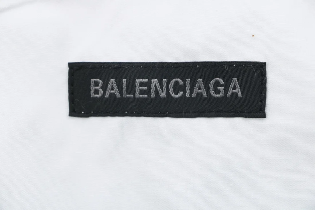 Balenciaga Double Lion Crest Embroidered Oversized Shirt Brand label