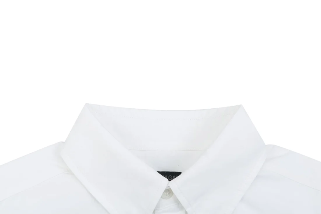 Balenciaga Double Lion Crest Embroidered Oversized Shirt Collar
