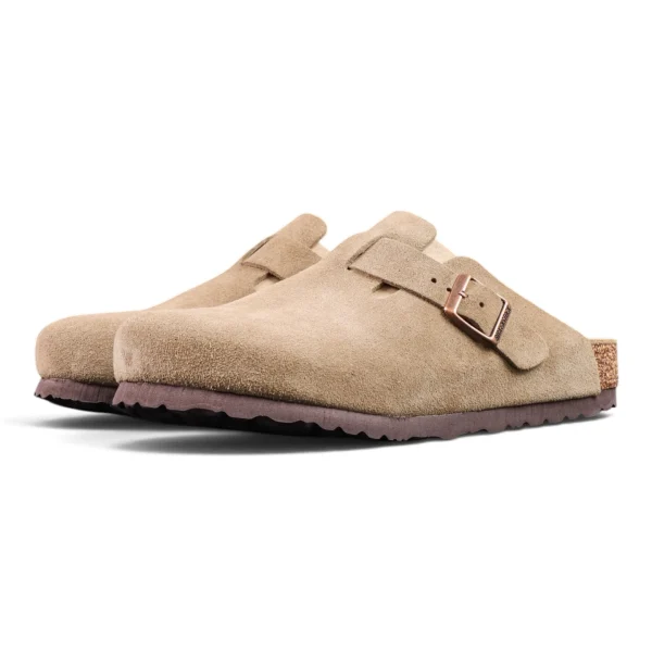 Birkenstock Boston Soft Footbed Suede 'Taupe'