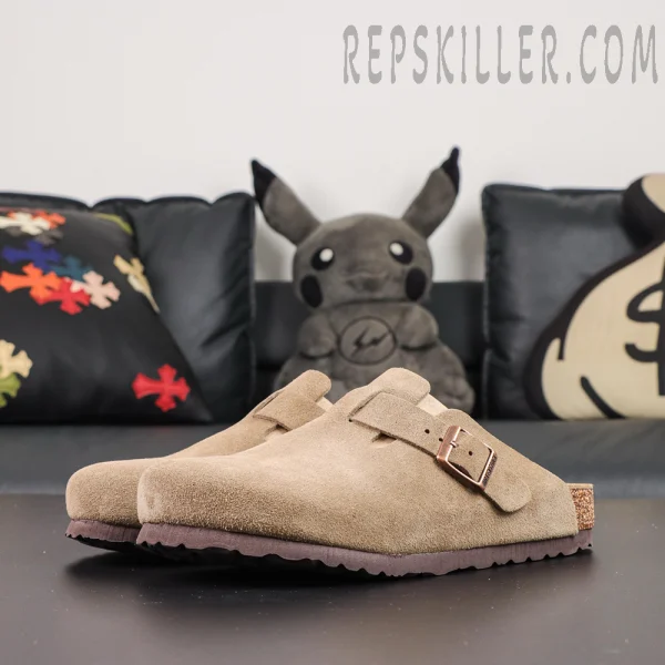 Birkenstock Boston Soft Footbed Suede 'Taupe'