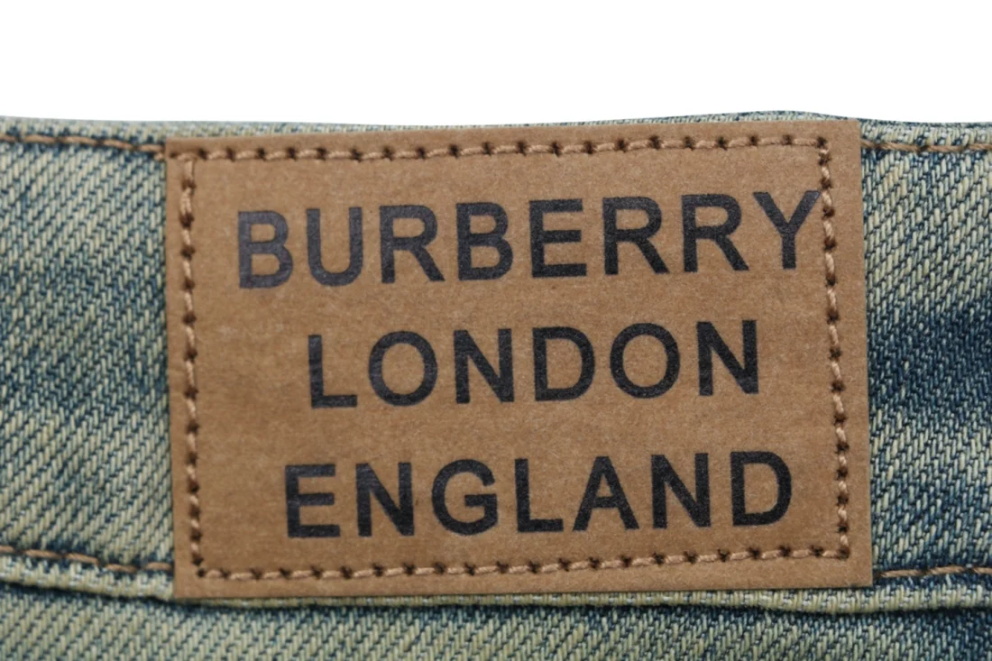 Burberry 1856 Orange Label Washed Denim Jeans Brand label