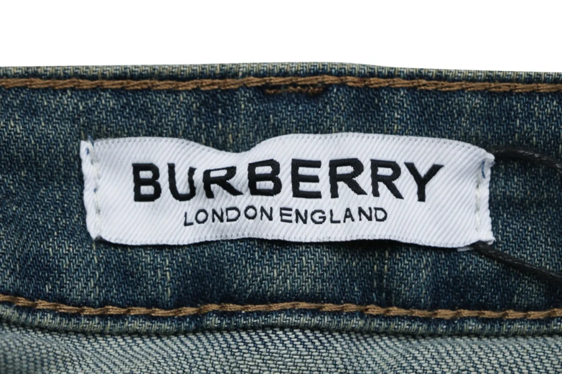 Burberry 1856 Orange Label Washed Denim Jeans Brand label