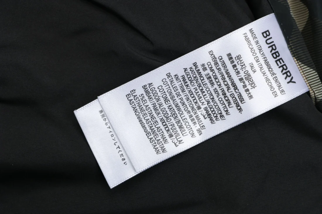 Burberry Check Hooded Jacket Wash label