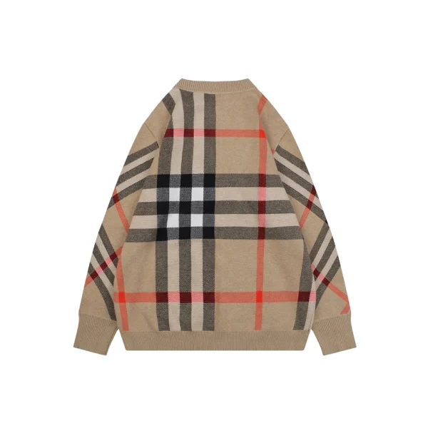 Burberry Check Jacquard Crewneck Sweater Back view
