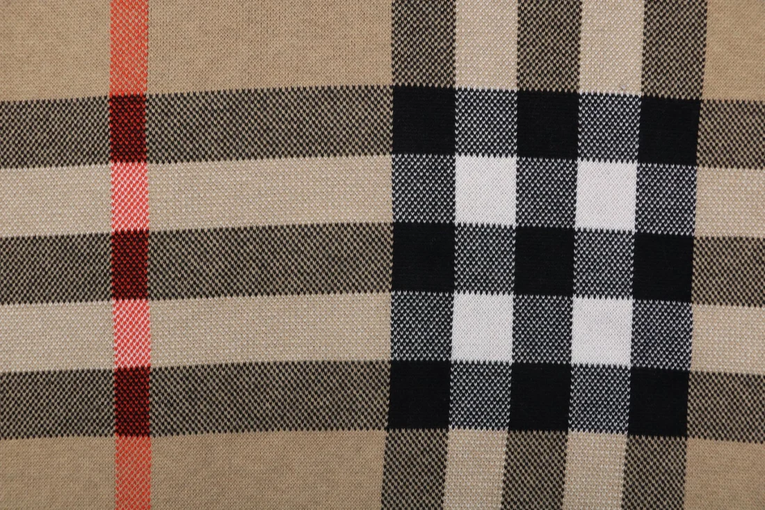 BBry Check Jacquard Crewneck Sweater