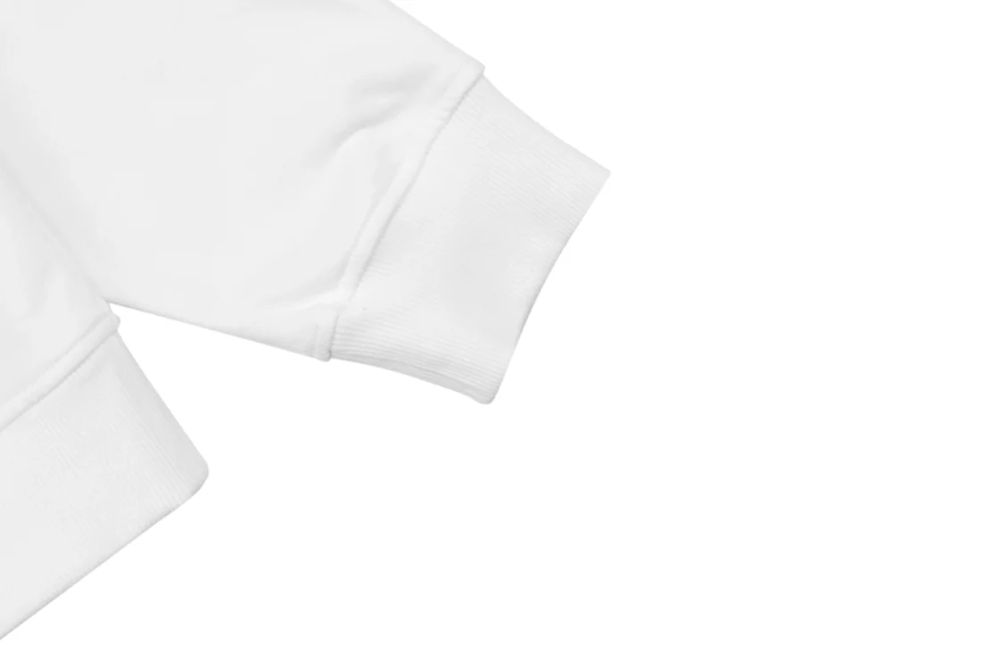 Burberry Check Panel Signature Logo Crewneck Sweatshirt White Cuff