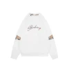 Burberry Check Panel Signature Logo Crewneck Sweatshirt (White/Black)