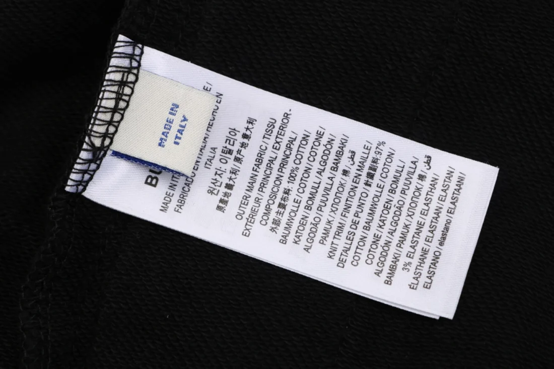 Burberry Check Stripe Sweatpants Black Wash label